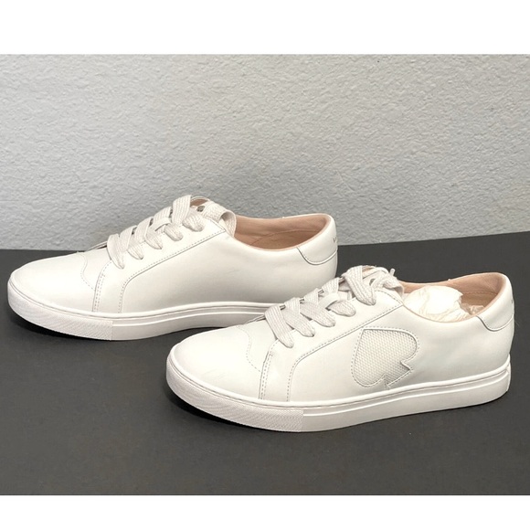 kate spade Shoes - Kate Spade White Leather Sneakers Size 8.5. NWOT.